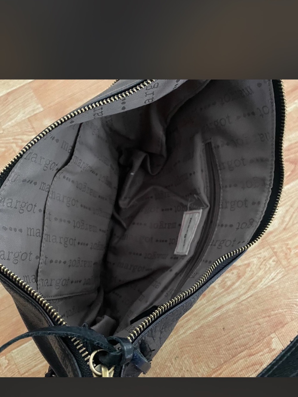 margot Leather Hobo with Gold-Tone Hardware